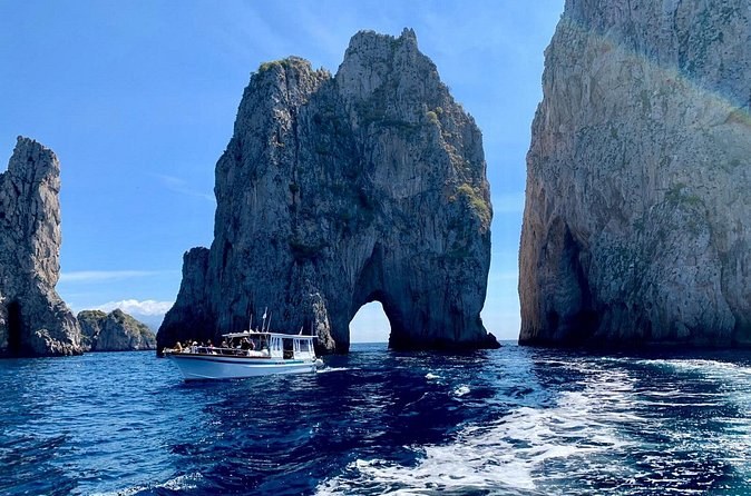 The arch through one of the Faraglioni off Capri