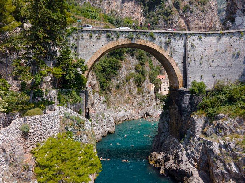 The road bridge over the gorge of the Fiordo di Furore